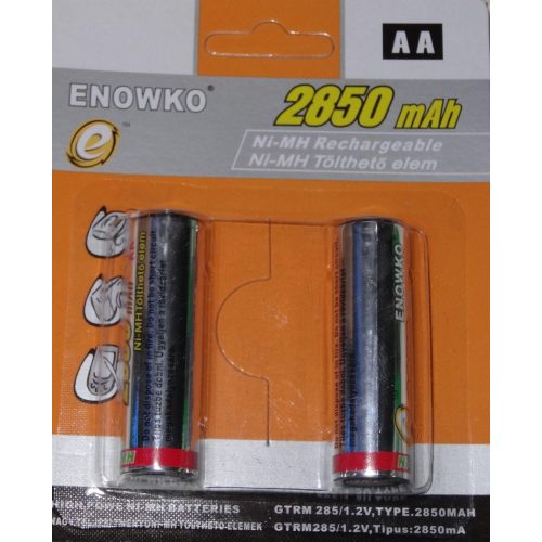 Akkumulátor Enowko Ni-MH 2850 mAh 1,2V AA Ceruza akksi 2db