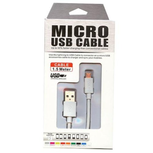 Micro USB Kábel 1.5 m Fehér