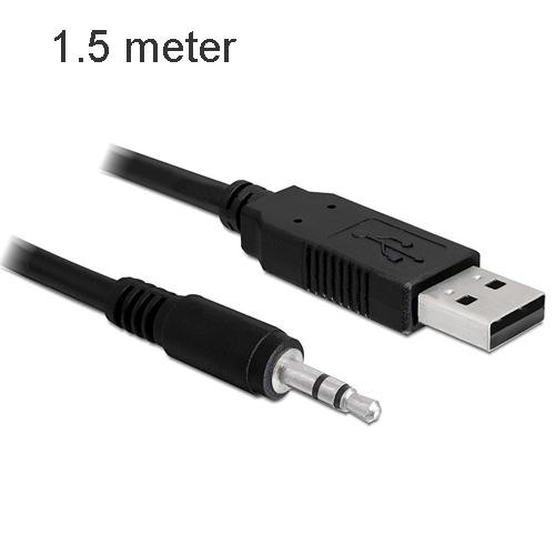 USB - jack(3,5mm)-USB apa/apa 1,5m átalakító kábel